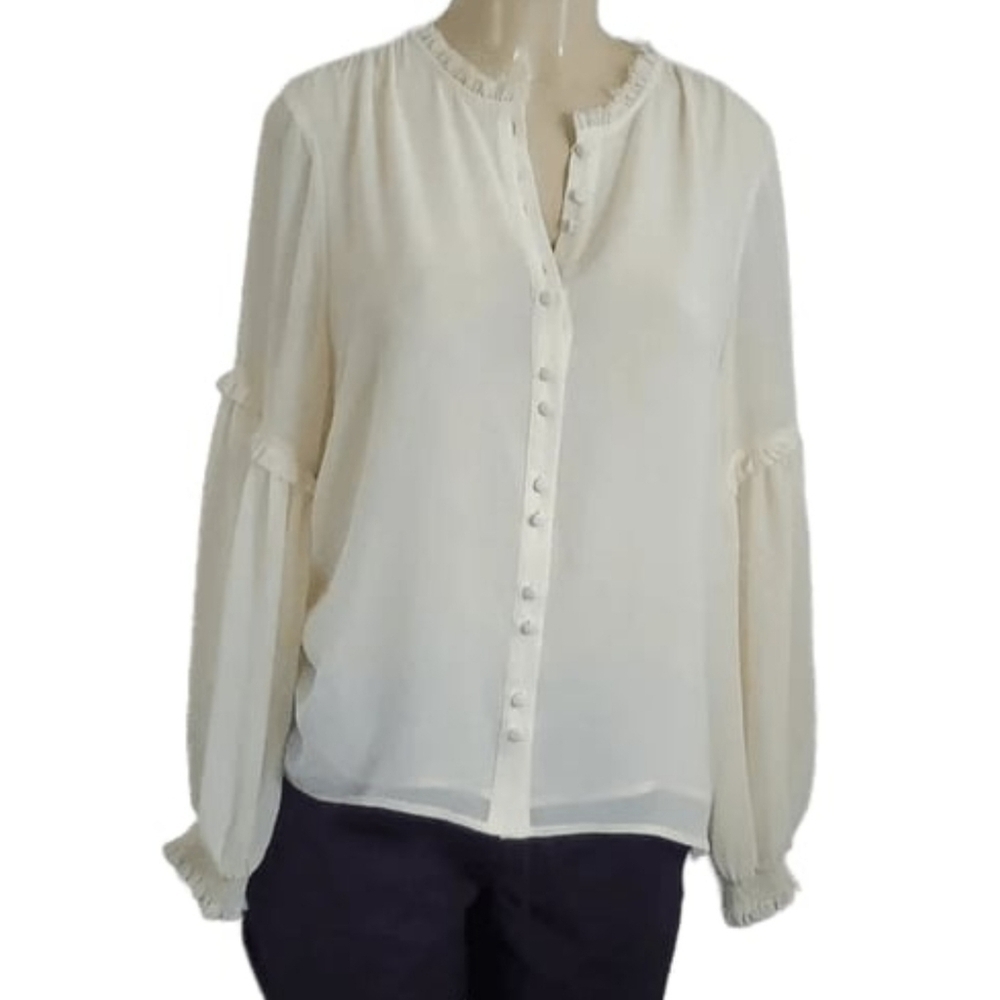 Show Me Your Mumu long Sleeve Cream Blouse Size S